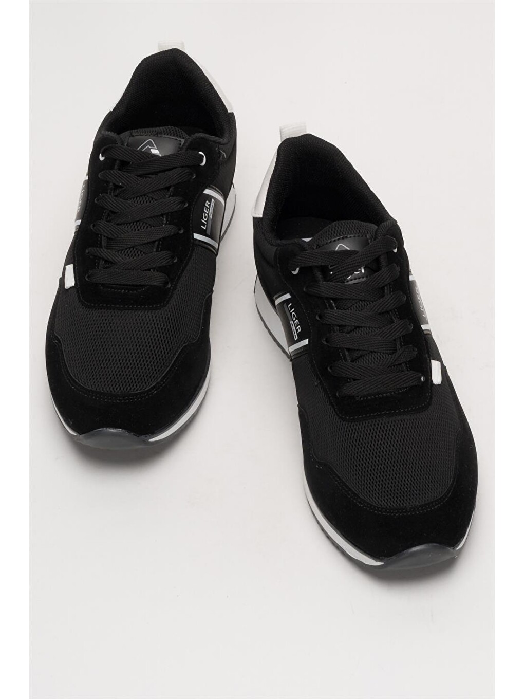 Siyah Erkek Günlük Sneaker Spor Ayakkabı Sİyah - Beyaz-5