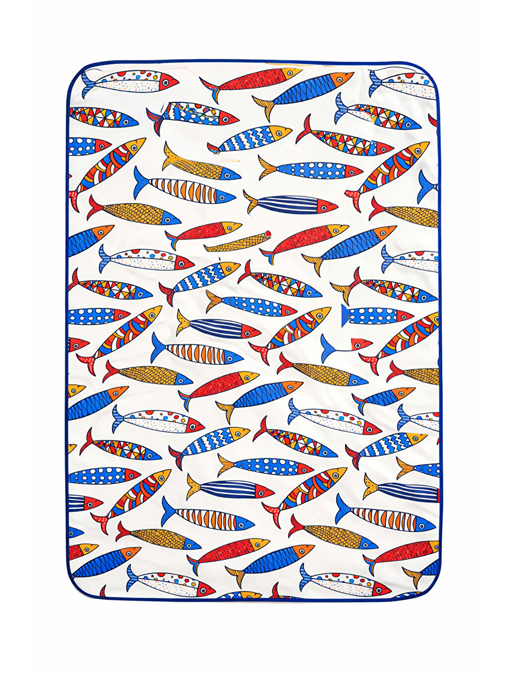 Beyaz Katlanabilir Su Geçirmez Plaj Halısı Kamp Bahçe Balkon Matı 01 Balık