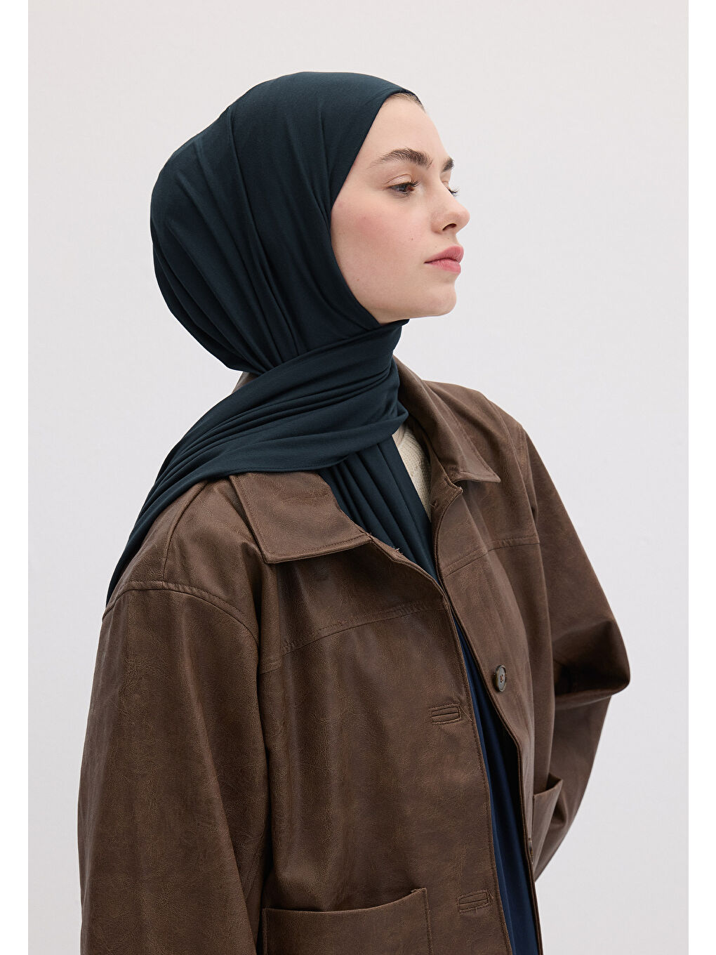 Bambu Penye Şal Derin Mavi-2