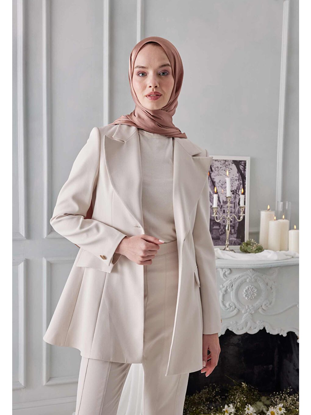 Pembe Janjanlı Şal Gül Kurusu-1