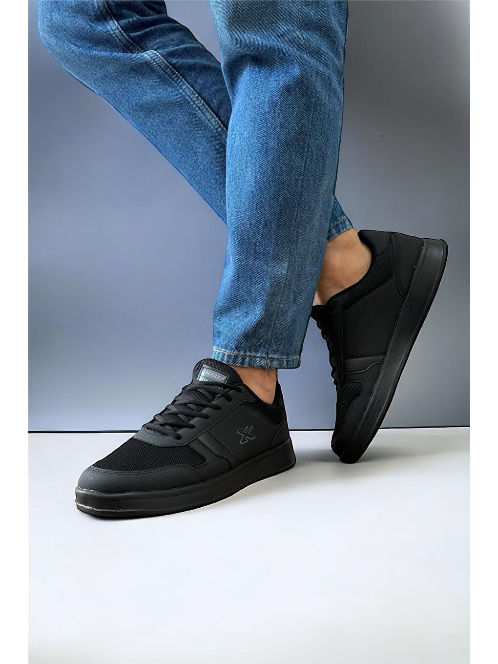 Siyah Erkek Günlük Sneaker Rahat Spor Ayakkabı Sİyah-7