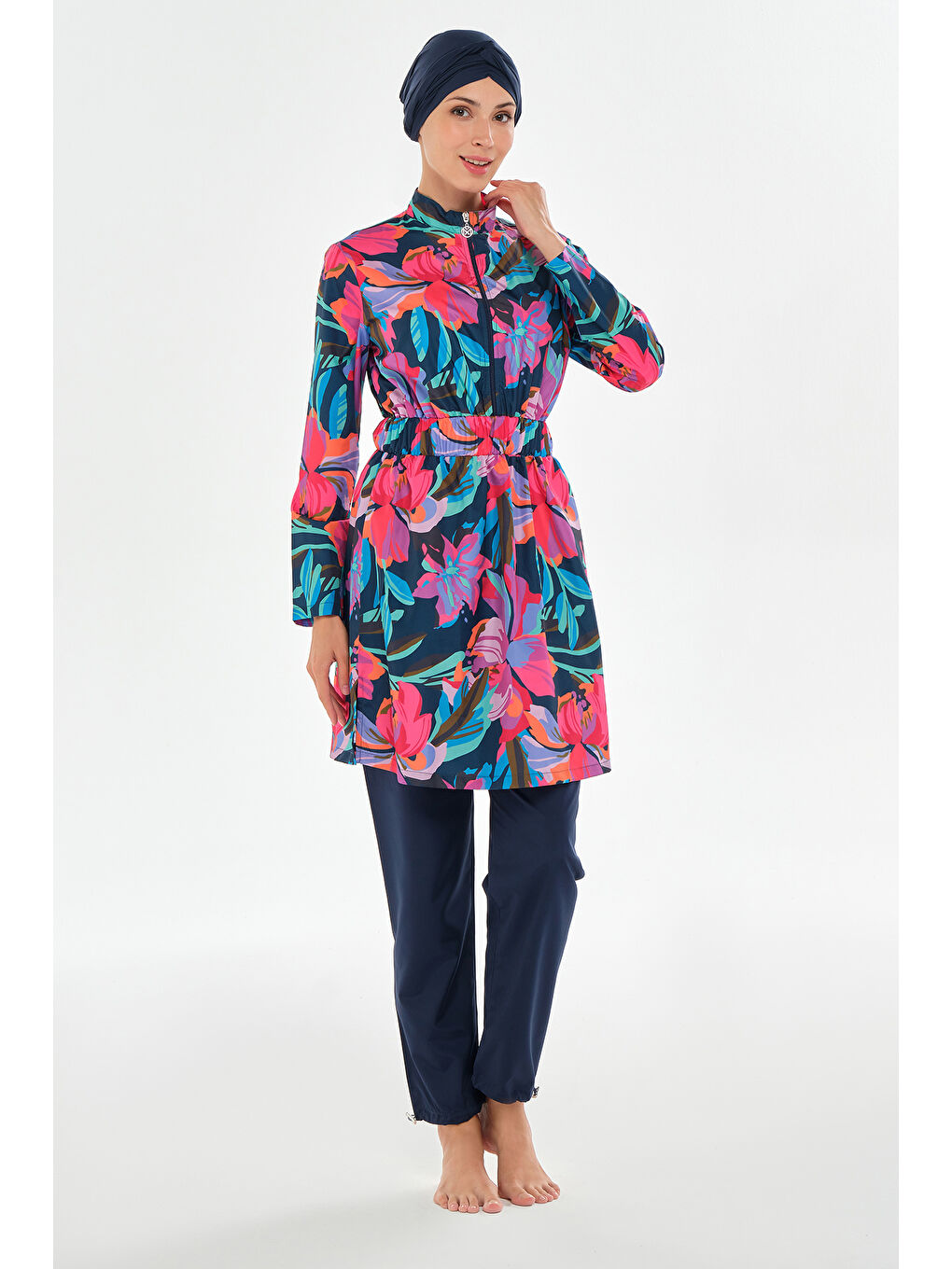 Paraşüt Tam Kapalı Tesettür Mayo 2501 Koyu Lacivert-2