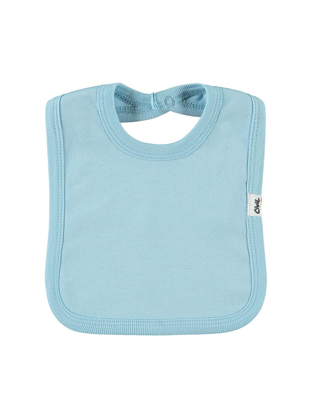 Baby Arkadan Çıtçıtlı Unisex Mama Önlük - Mavi Standart