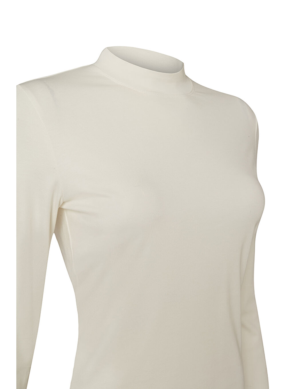 Ekru Örme Basic Bluz-1