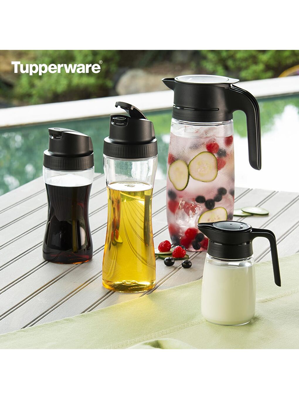 Tupperware Siyah Royal Sosluk ve Yağdanlık Siyah 350ml - 2