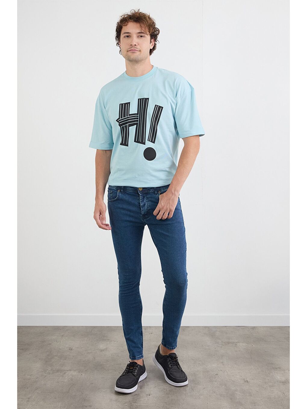 Lacivert Fermuarlı Skinny Jean Pantolon-2