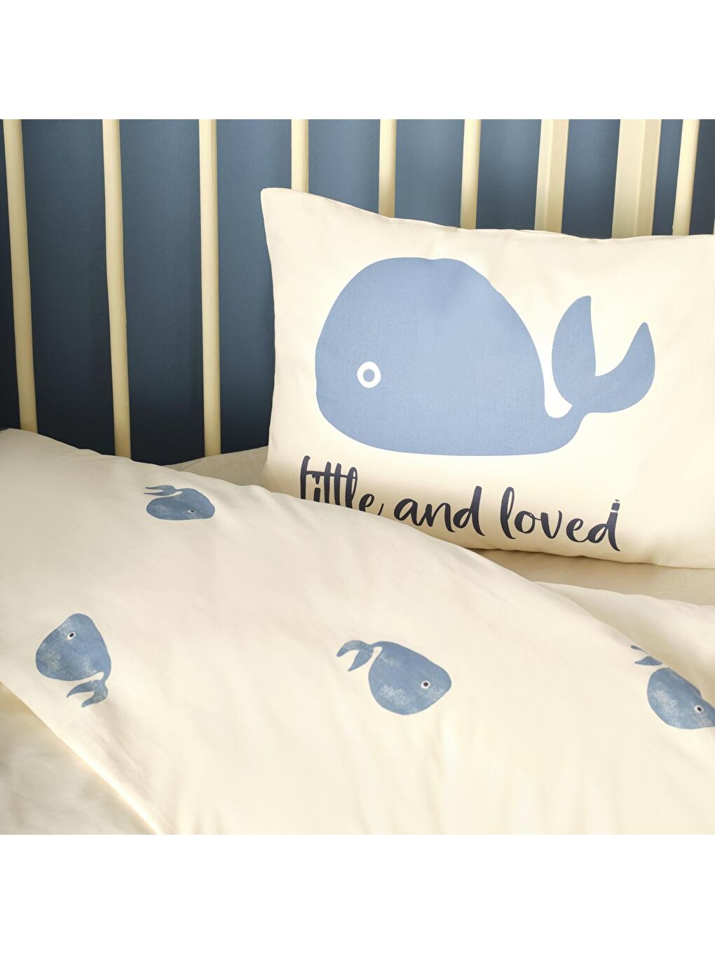 %100 Pamuk Ranforce Marine Bebek Nevresim Takımı Mavi-1