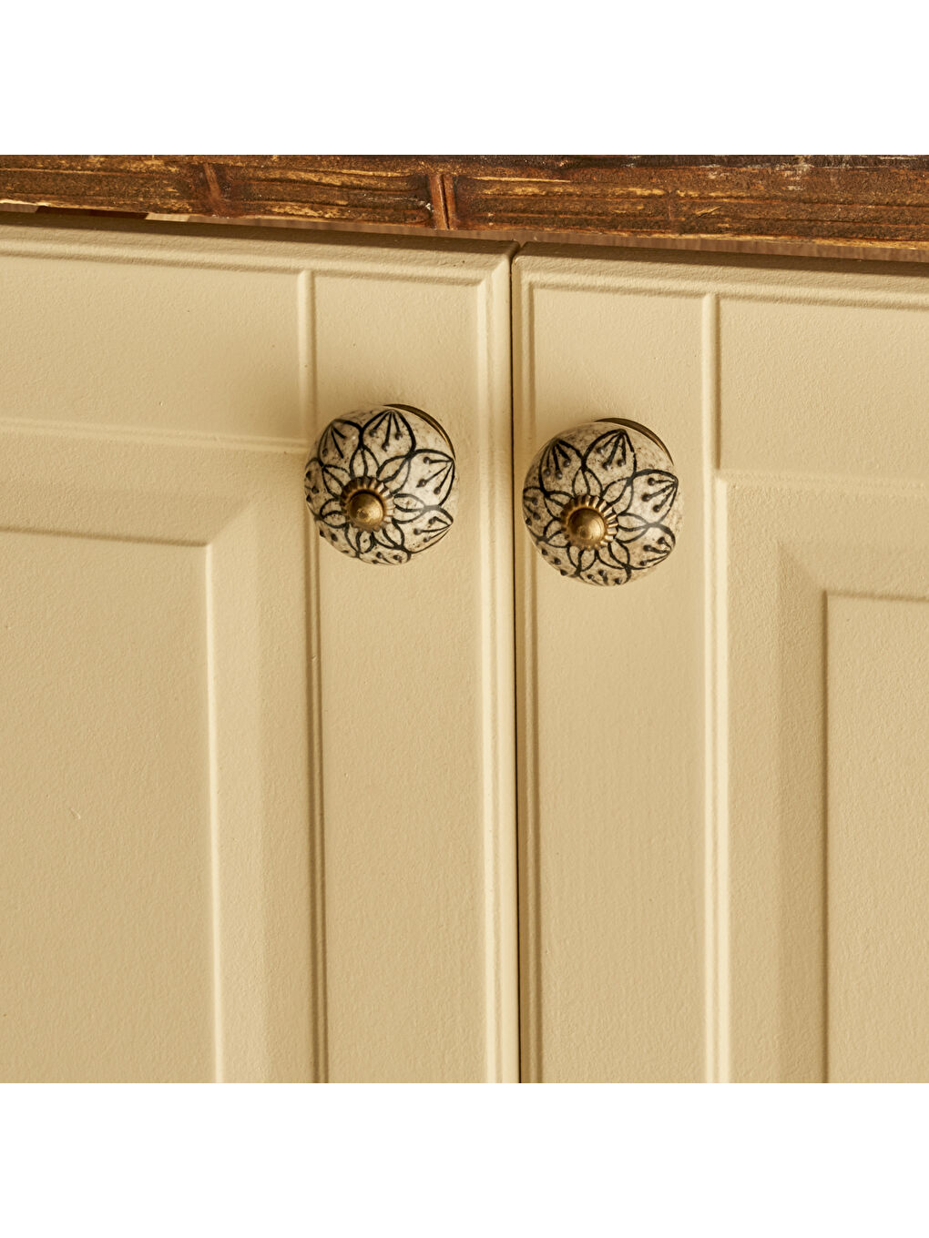 Ekru Leila Kulp 4'lü Krem (6,5x4x4 cm)-1