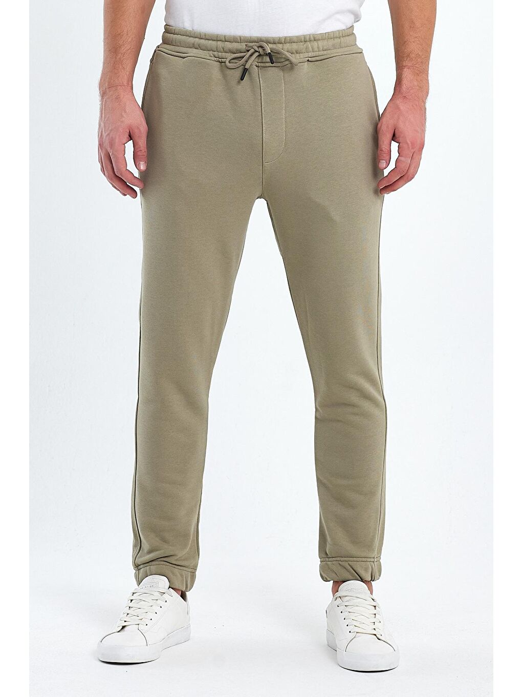 Haki Lastikli Erkek Alt Eşofman