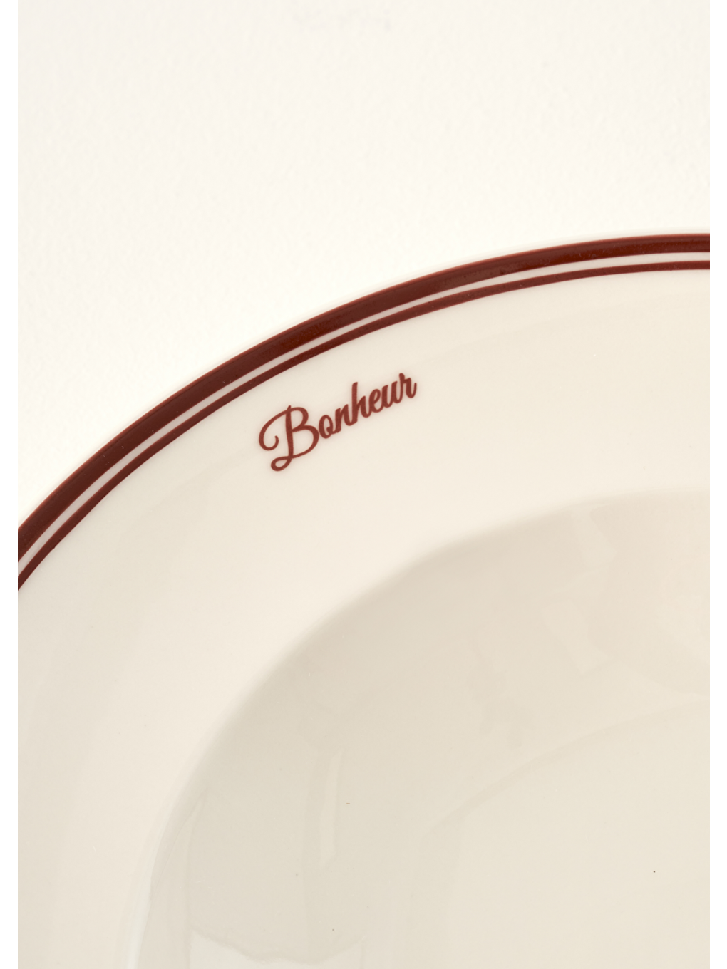 Bonheur Porselen Makarna Tabağı Bordo (28 Cm)-2