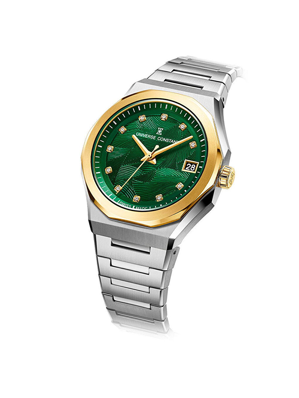 Gri UC1038 Pırlantalı Kadın Kol Saati-2