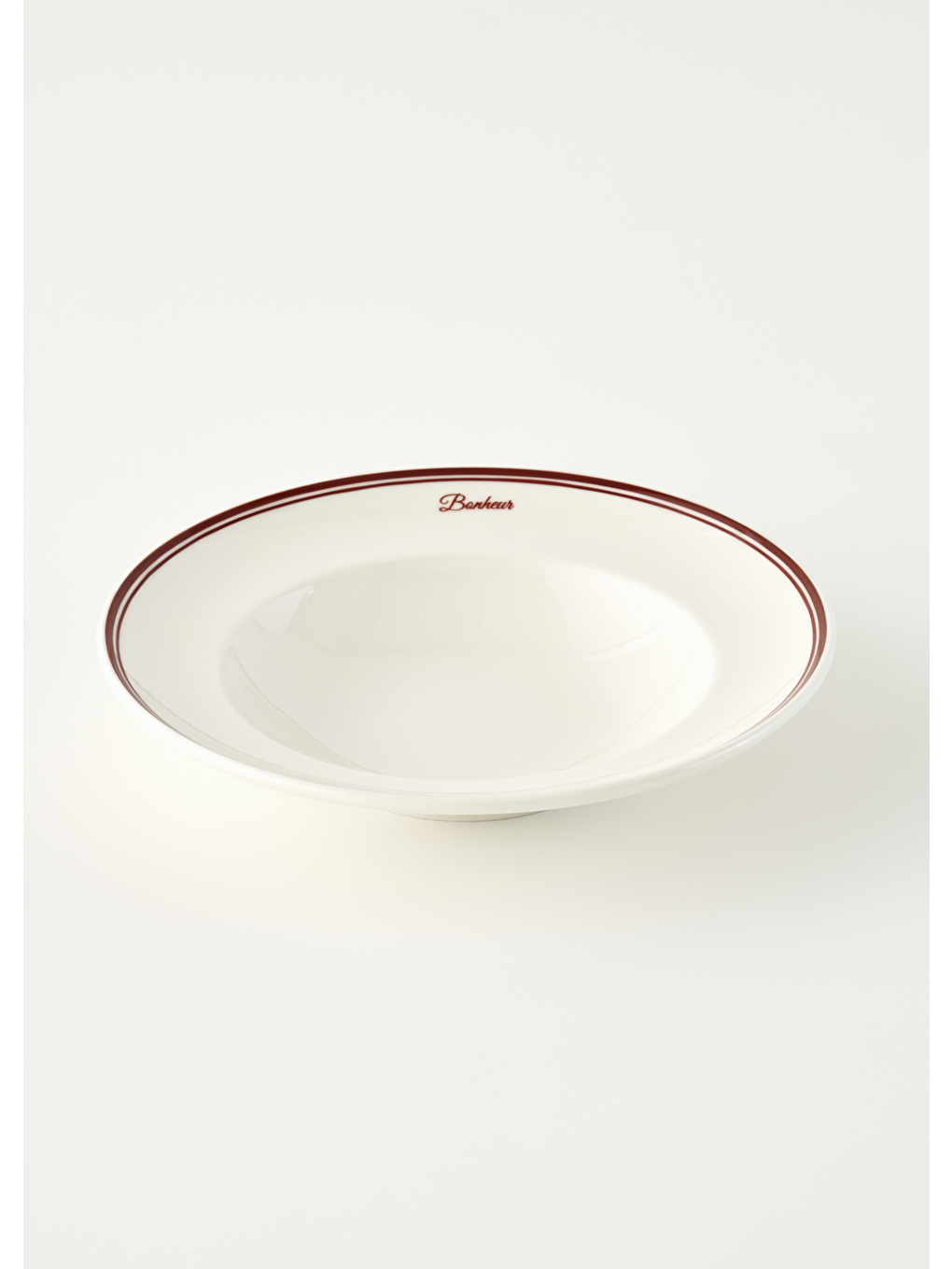 Bonheur Porselen Makarna Tabağı Bordo (28 Cm)-6