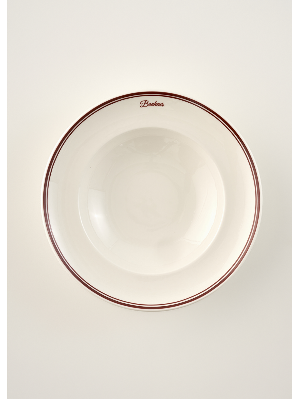 Bonheur Porselen Makarna Tabağı Bordo (28 Cm)-7