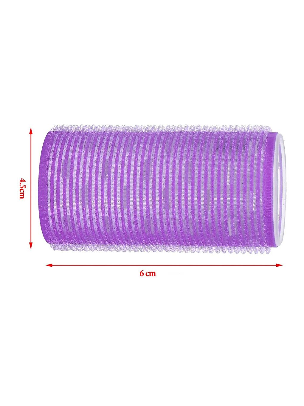 quivis Mor Büyük Boy Bigudi 6'lı Cırtlı Yapışkanlı Saç Bigudisi Mor 4.5 cm - 1