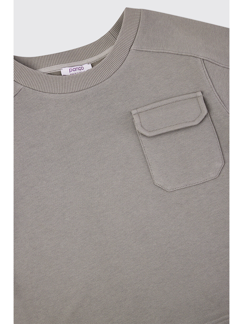 Erkek Çocuk Bisiklet Yakalı Gri Sweatshirt-2