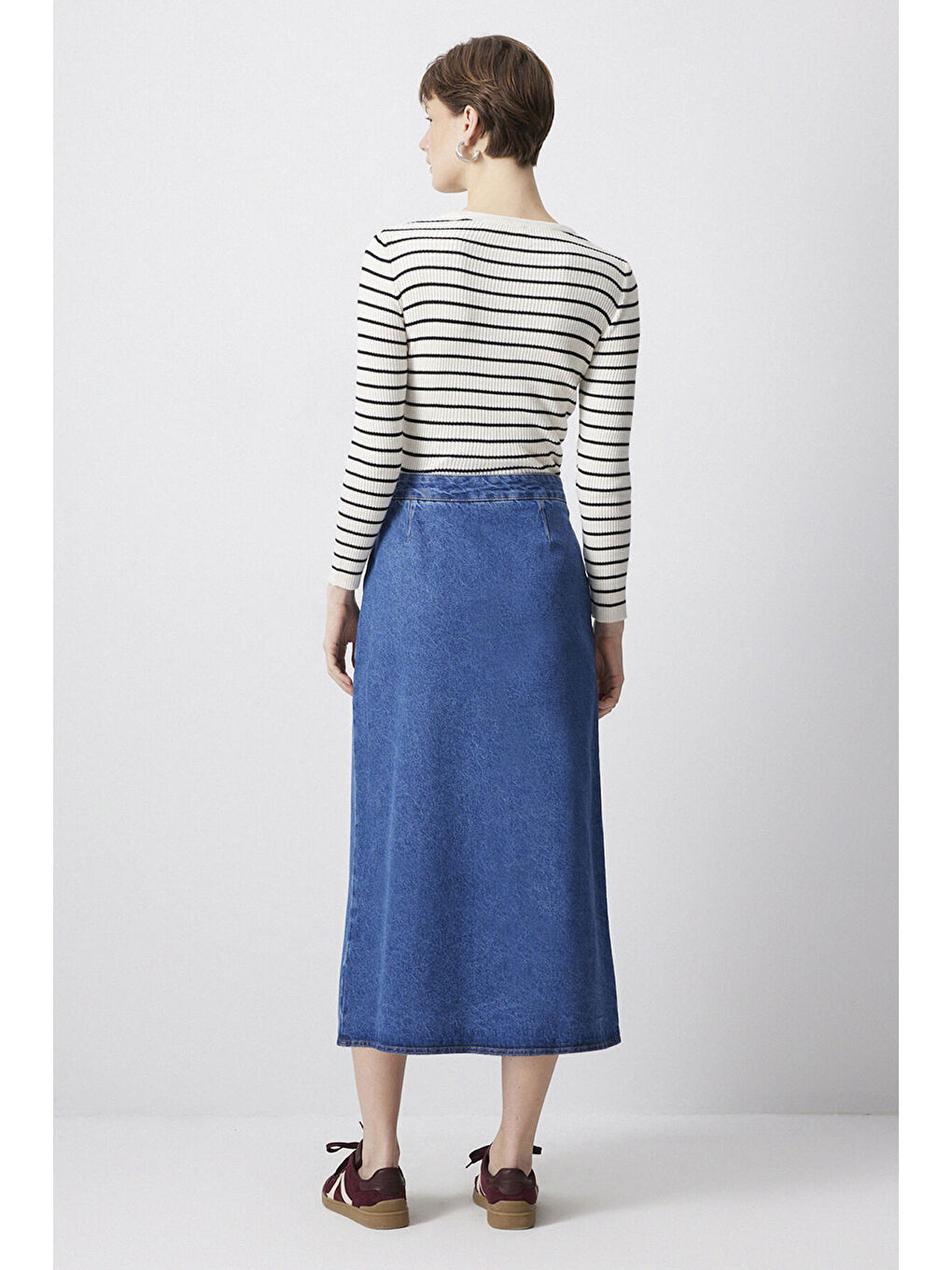 Mavi Kruvaze Denim Etek-2