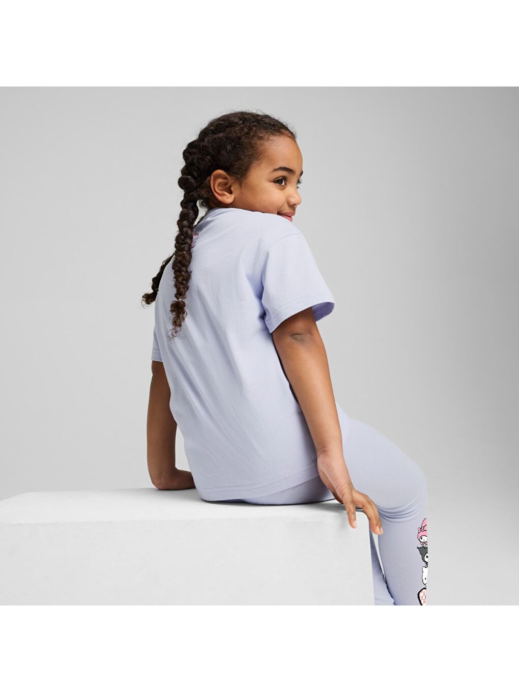 X Hk&Fr Graphic Kız Çocuk Mavi Yuvarlak Yaka Tişört-2