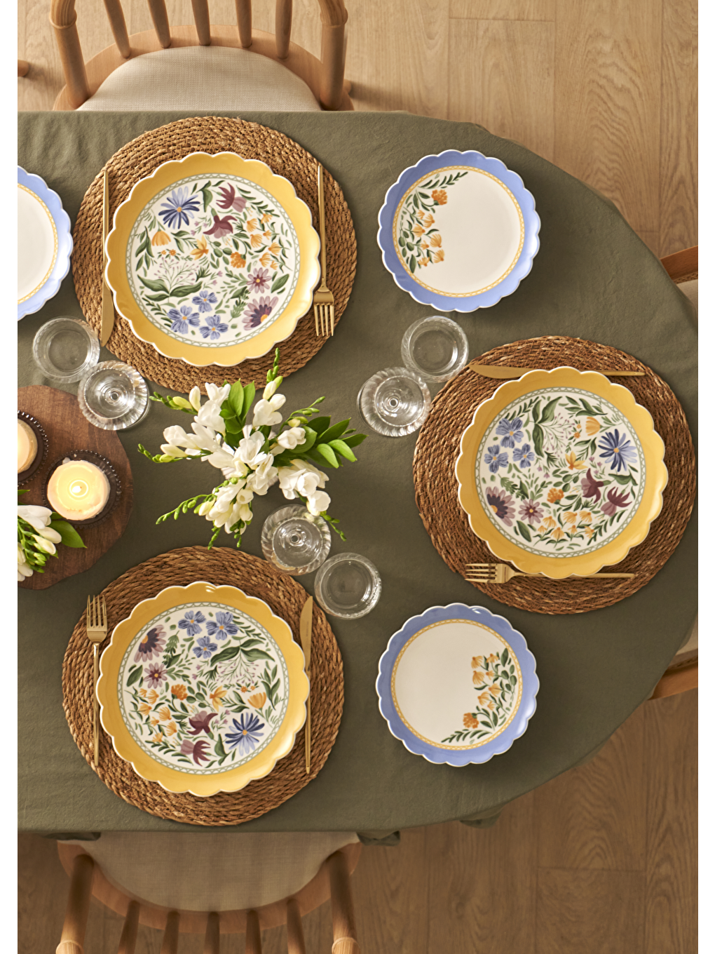 Karışık Bianca New Bone Pasta Tabağı (20 Cm)-3