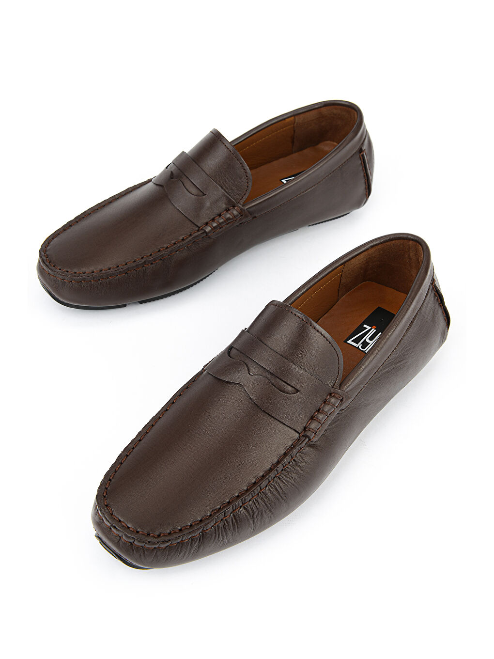 Kahverengi Erkek Hakiki Deri Günlük Ayakkabı 1611065ZE077 Kahve-4