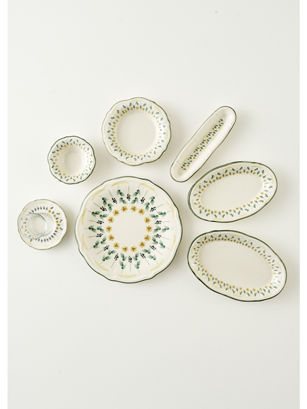 Adelina Stoneware 52 Parça 12 Kişilik Kahvaltı Takımı Yeşil-6