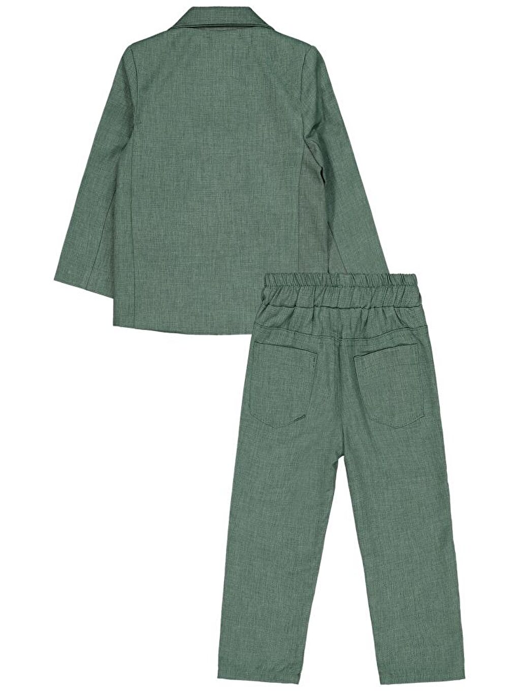 Haki Erkek Çocuk Papyonlu Gömlekli 3 Lü 2-5 Yaş Takım Elbise-3