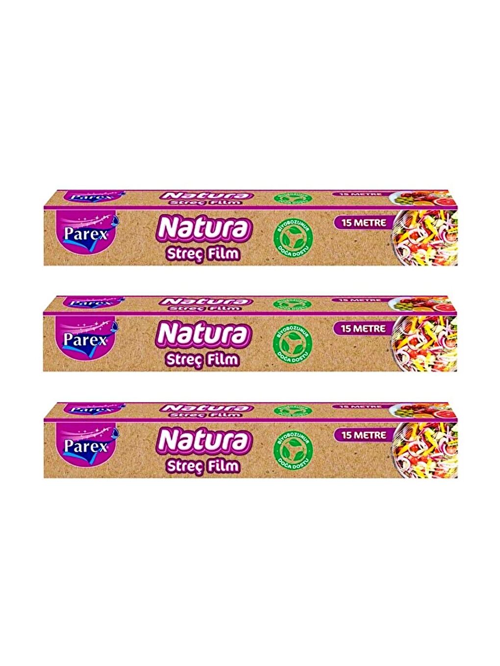 Karışık Natura Streç Film 15 Metre (3 Adet)