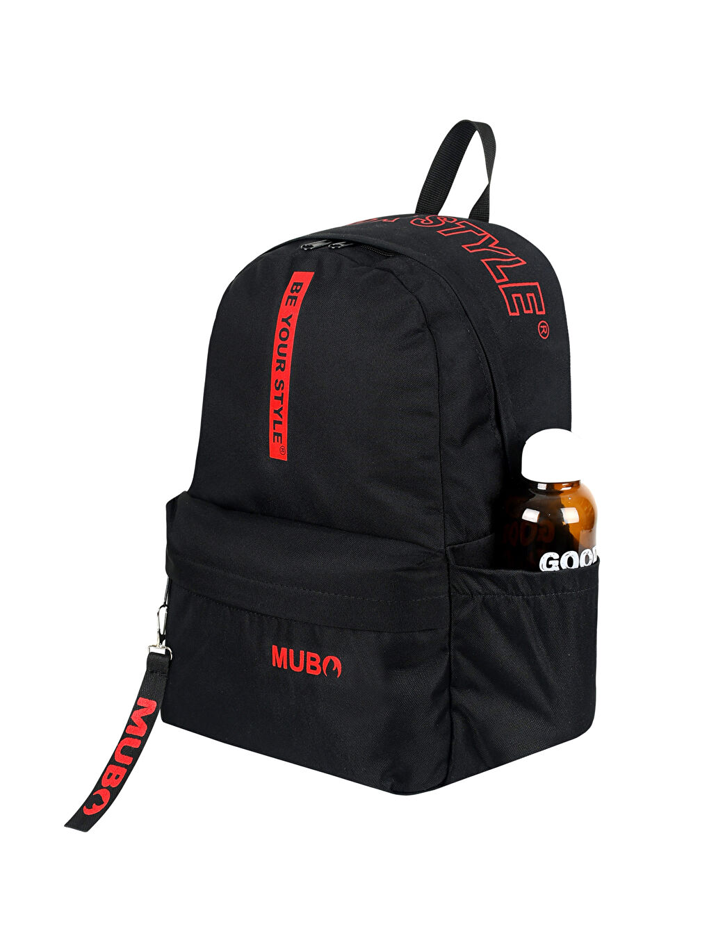 Unisex Siyah Kırmızı Geniş Hacimli Günlük ve Okul Kullanımına Uygun Sırt Çantası-4