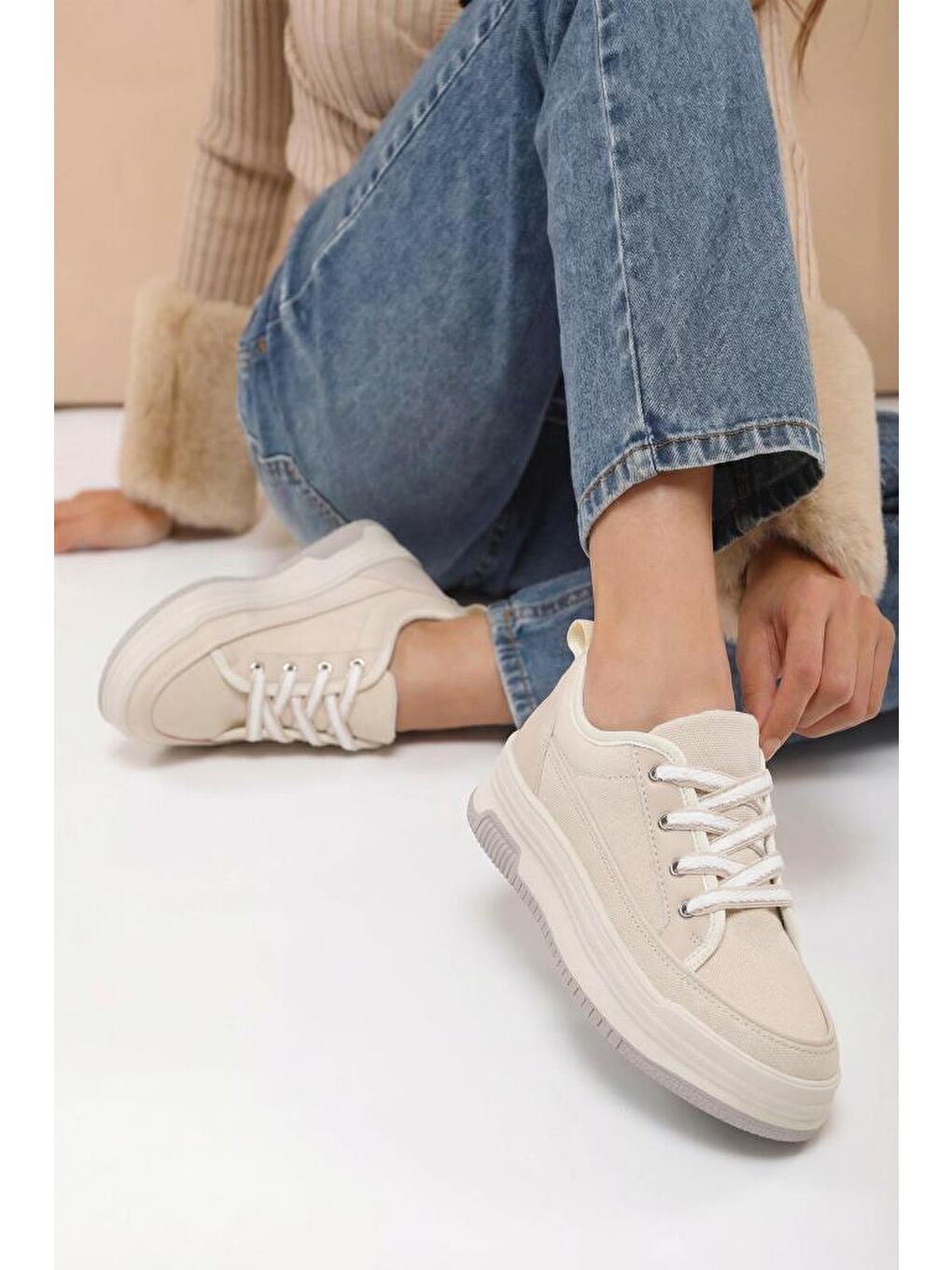 Bej DS Opal Sneaker 2025 Kadın-5