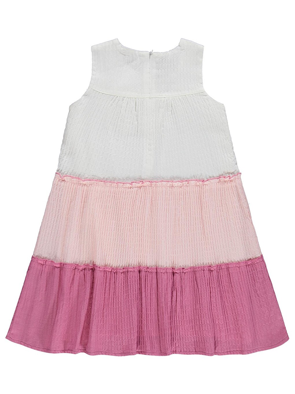 Girls Fiyonklu 6-9 Yaş Elbise - Pembe-1