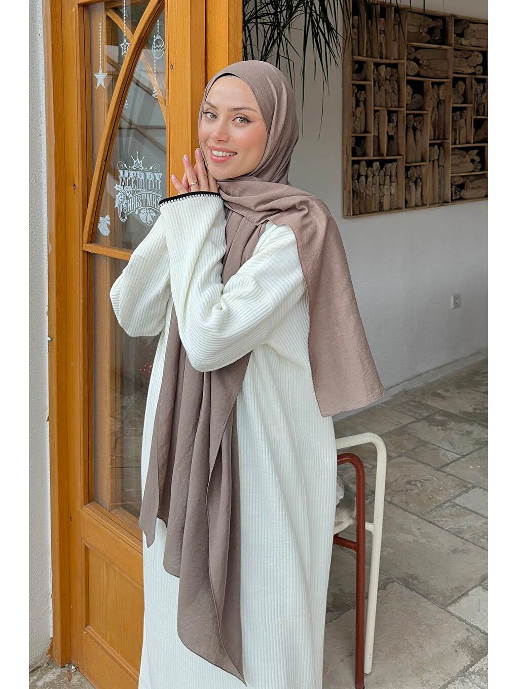 Kahverengi Comfort Pamuk Şal Toprak-1