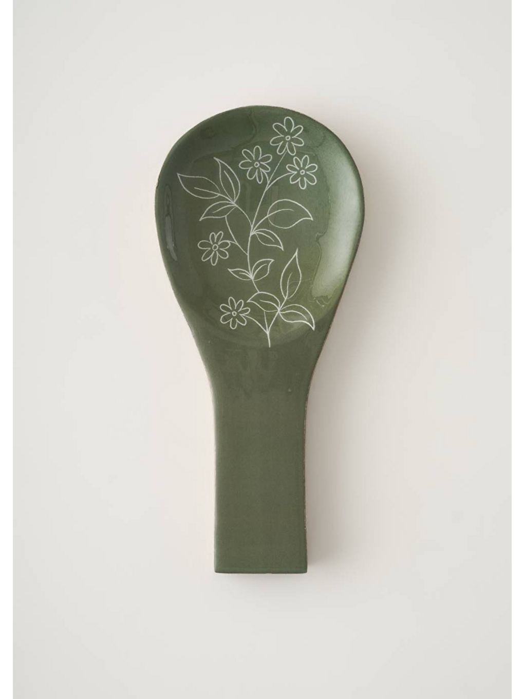 Floral Mango Kirli Kaşıklık Yeşil (25x11,2x2 Cm)-2