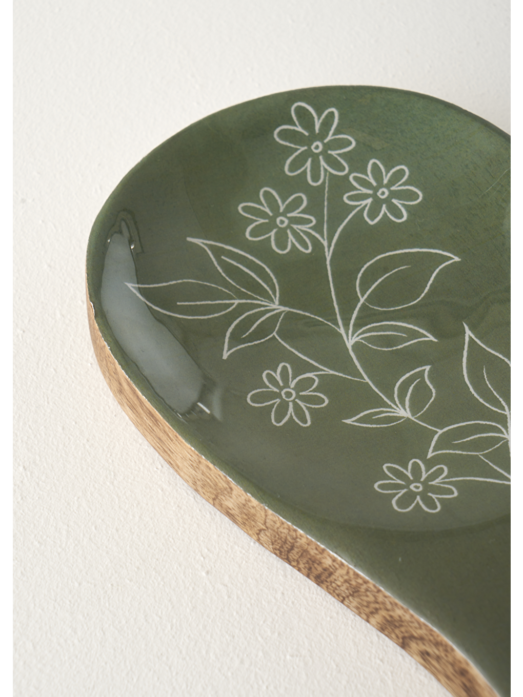 Floral Mango Kirli Kaşıklık Yeşil (25x11,2x2 Cm)-3