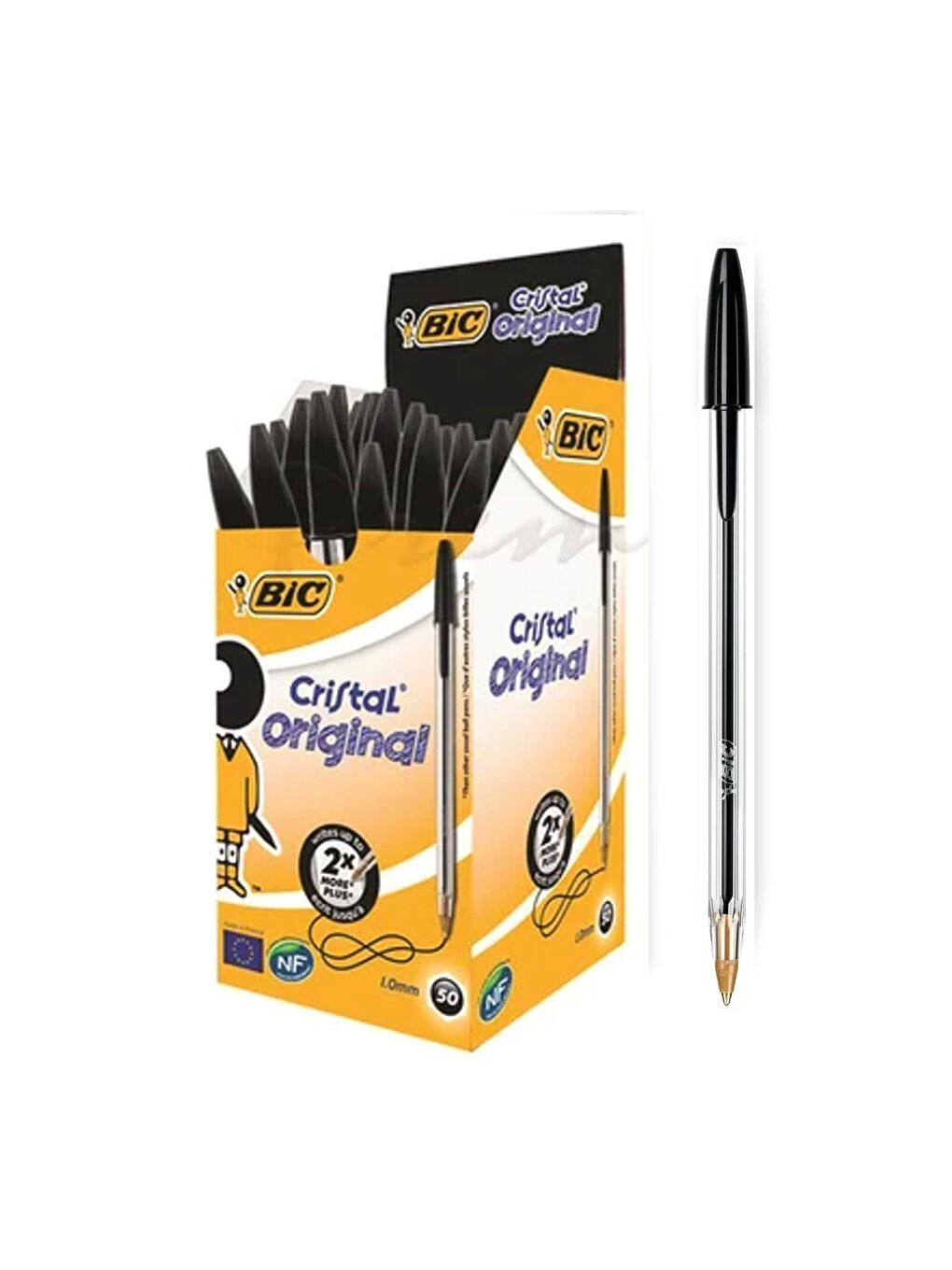 Bic Siyah Cristal Original Medium Tükenmez Kalem 50 Adet Siyah