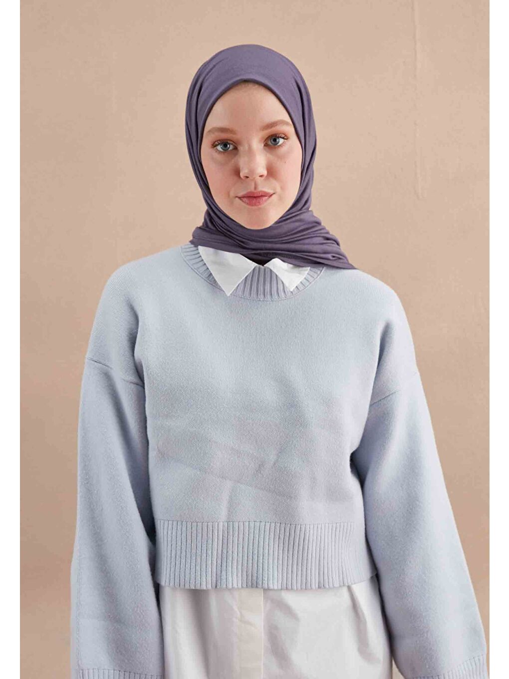 Lila Penye Şal Leylak-1