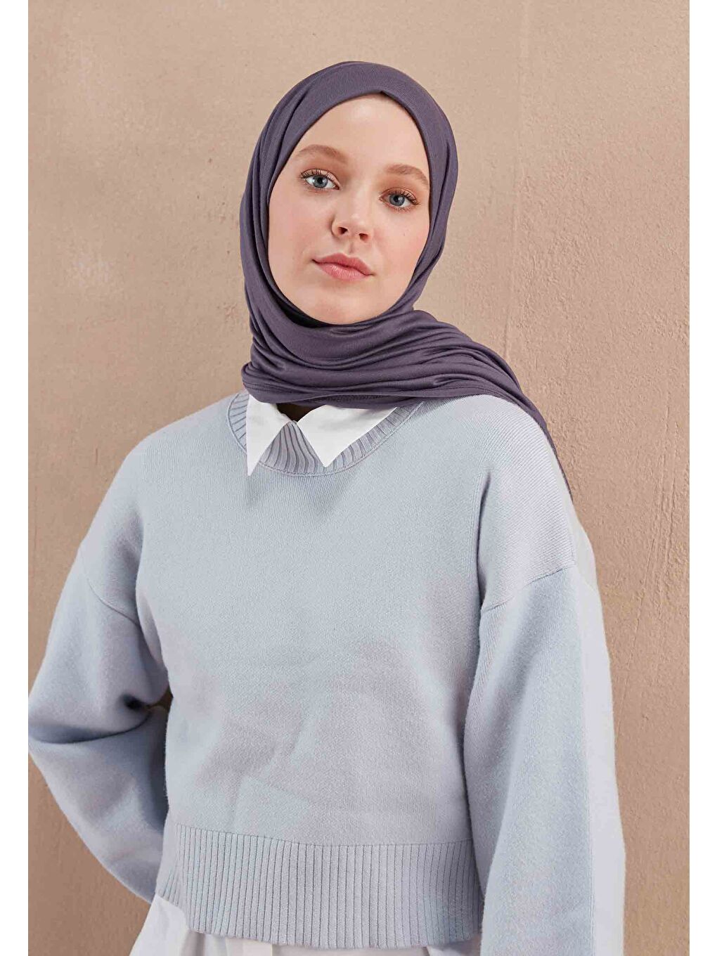 Lila Penye Şal Leylak-2