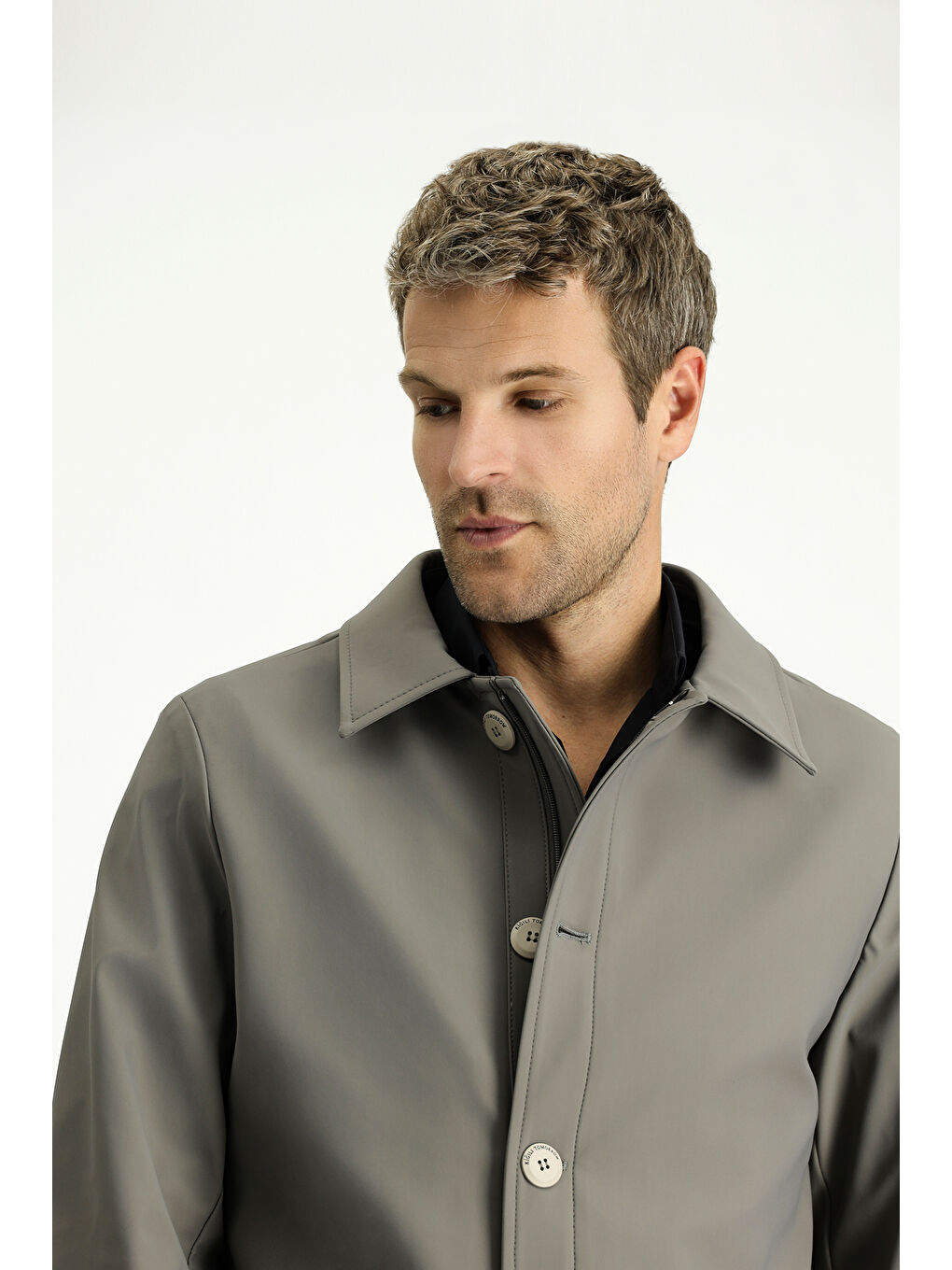 Kahverengi Techno-Line Elastanlı Pardösü & Trençkot-3