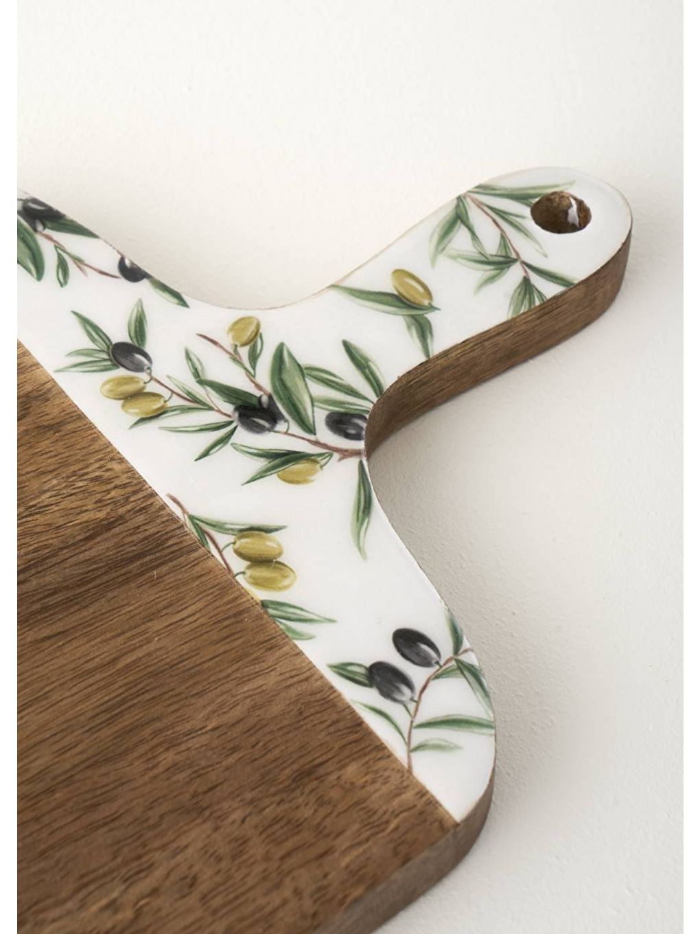 Olive Mango Sunum Ve Kesme Tahtası Beyaz (40x20x2 Cm)-1