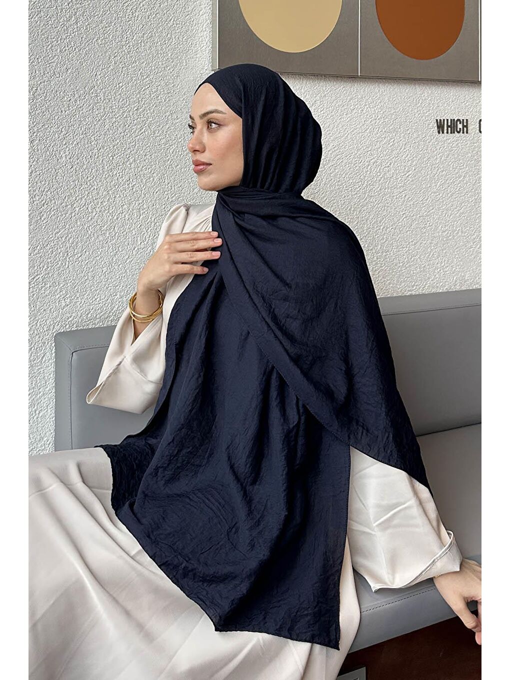 Comfort Pamuk Şal Lacivert-2