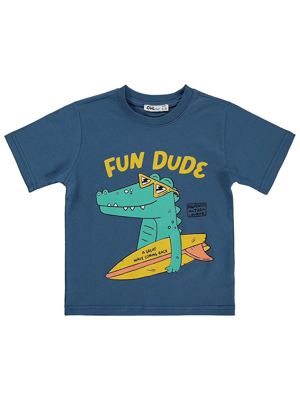 Petrol Boys Fun Dude Baskılı 2-5 Yaş Tişört - Yeşil