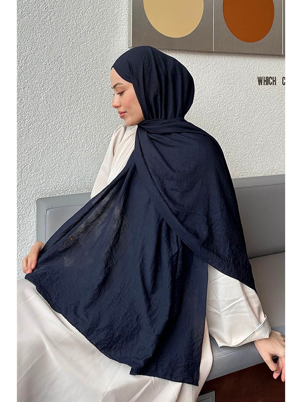 Comfort Pamuk Şal Lacivert-3