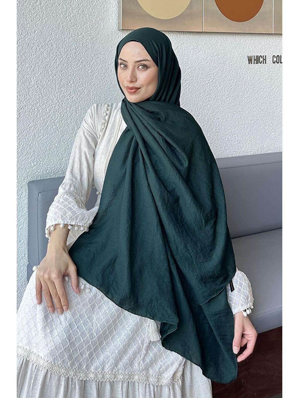 Comfort Pamuk Şal Zümrüt Yeşili-2