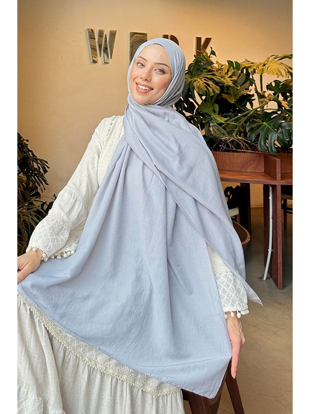 Comfort Pamuk Şal Gri