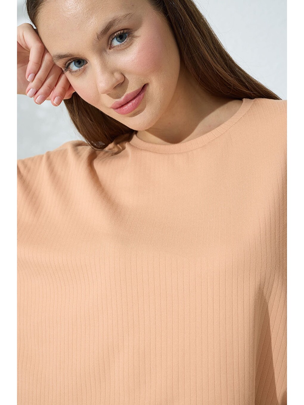 Pembe Somon Örme Pijama Takımı-2