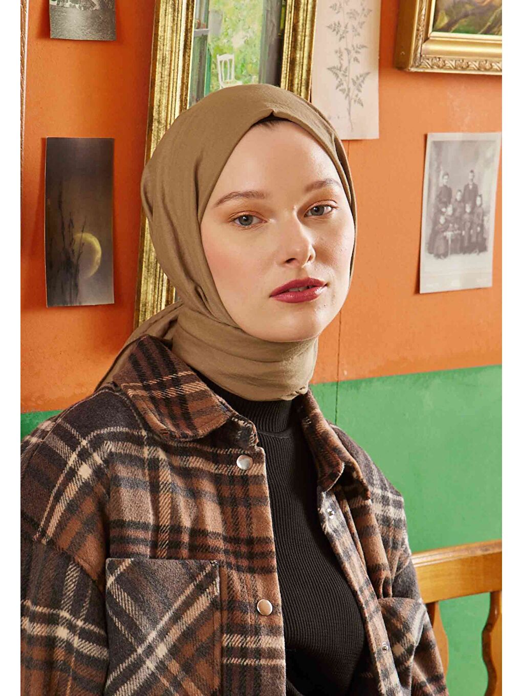 Kahverengi Pamuk Crash Şal Toprak