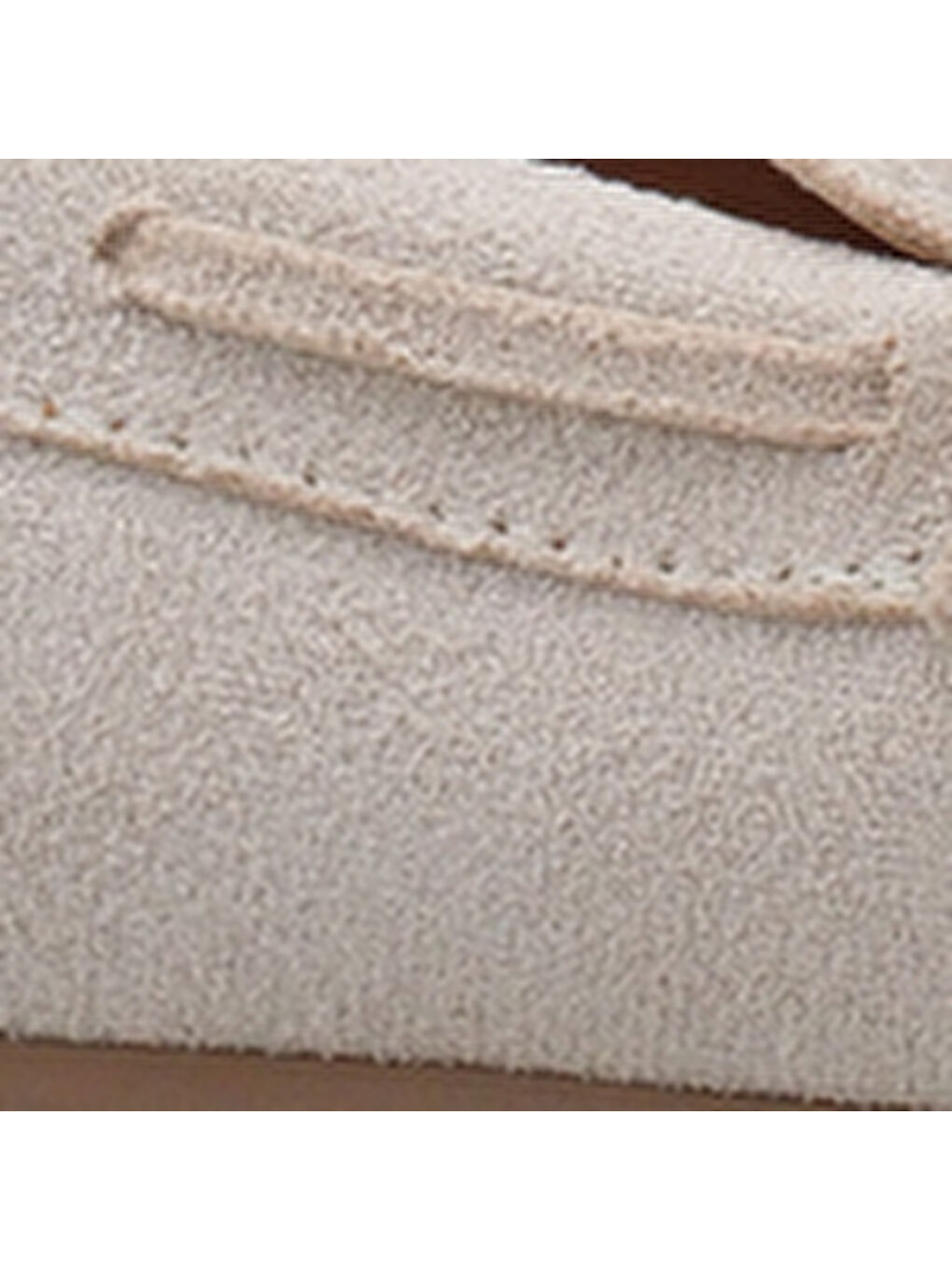 Bej Viki Kızılderili Nakışlı Yumuşak Kadın Loafer Ayakkabı-6