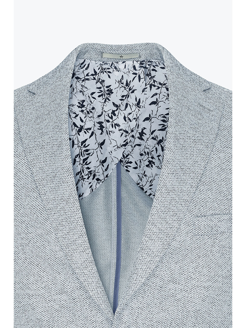 Erkek İndigo Slim Fit Dar Kesim Mono Yaka Desenli Blazer Ceket-8