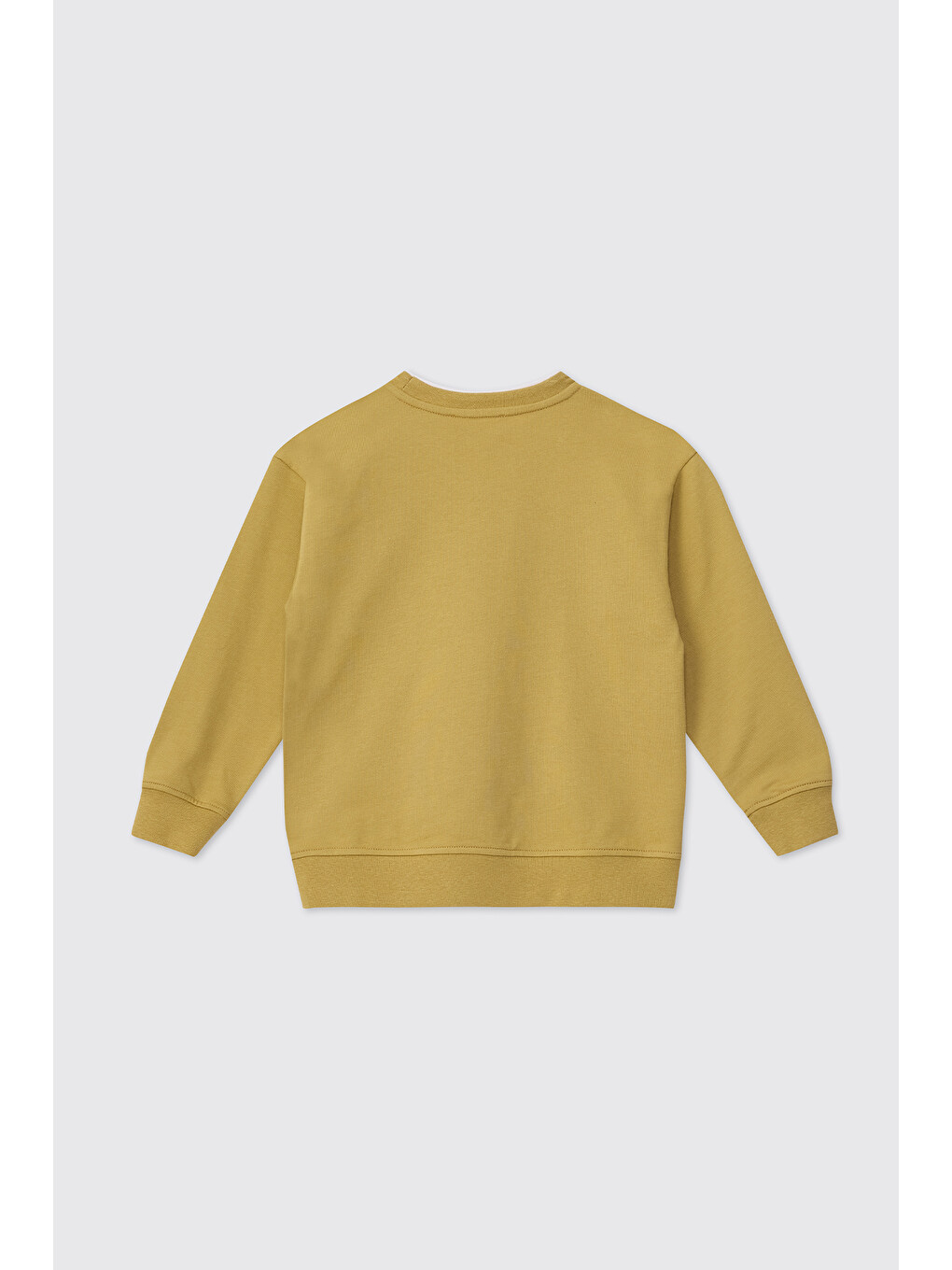 Erkek Çocuk Bisiklet Yaka Açık Yağ Yeşili Sweatshirt-1