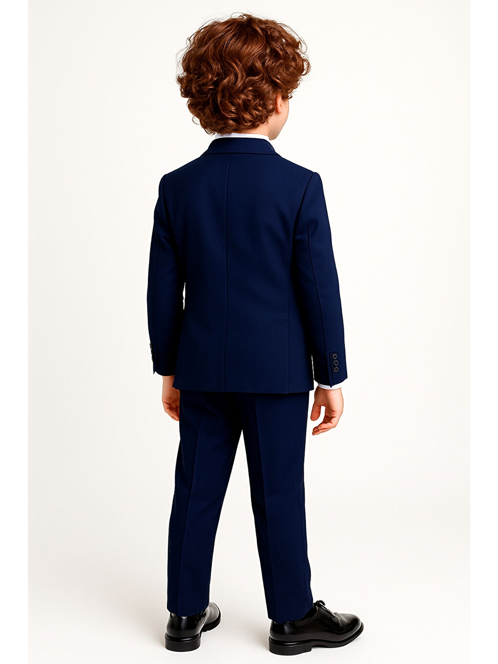 Lacivert Erkek Çocuk Pusula Rozetli Papyonlu Ceketli 4’lü Set Takım Elbise Ak2840-4