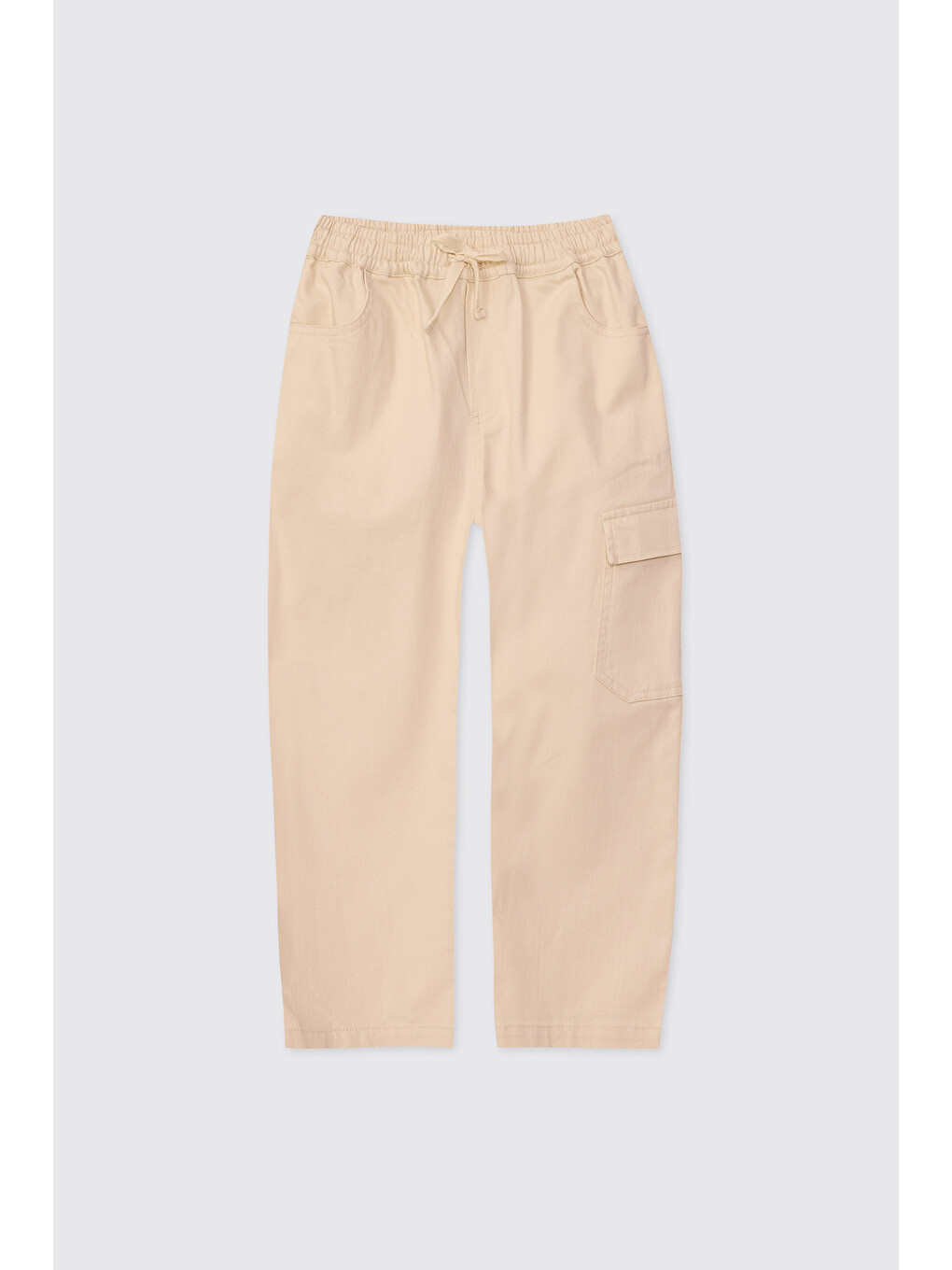 Erkek Çocuk Beli Lastikli Bej Pantolon