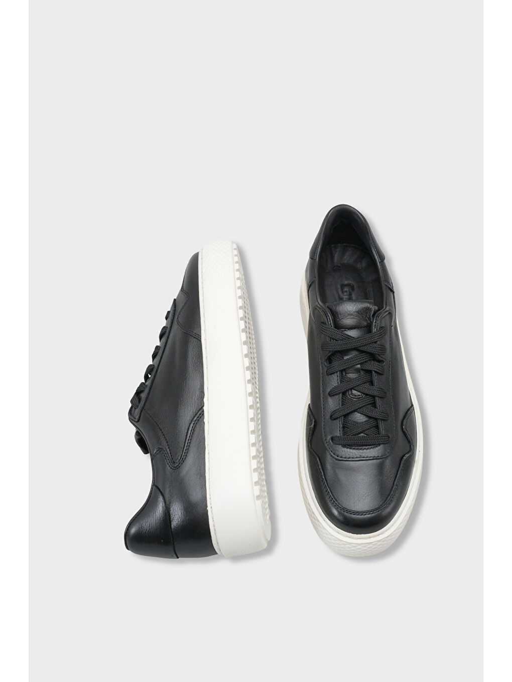 Siyah Rutter Hakiki Deri Erkek Günlük Spor Ayakkabı Sneaker-4